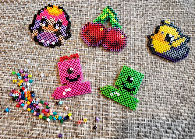 Perler bead images of sprites