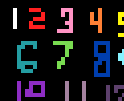 sprite rainbow numbers image