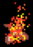 Animation of the fire particle effect