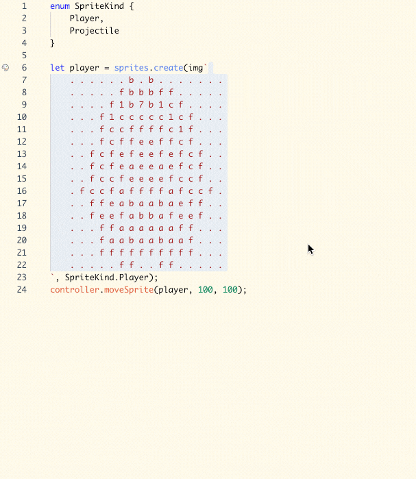 Opening the image editor animation