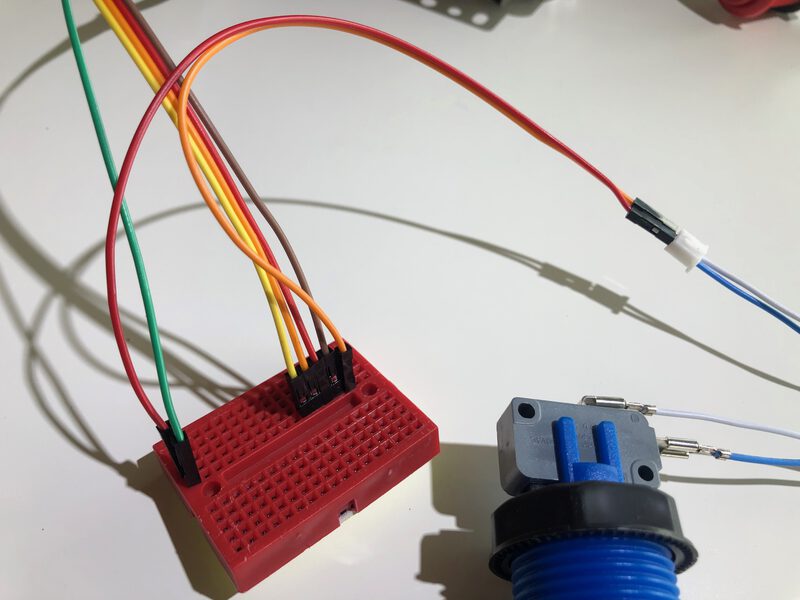A button is connected