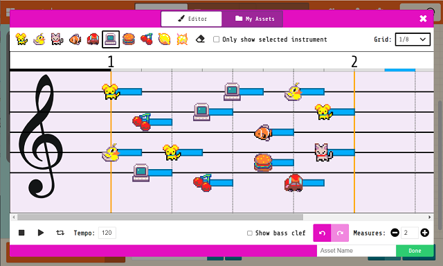 Song editor window